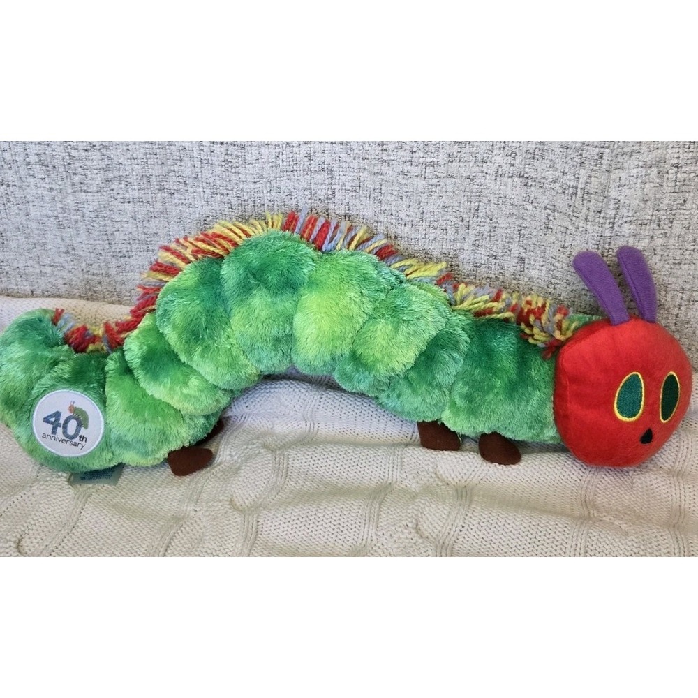 RARE 40th Anniversary Very Hungry Caterpillar 17" Long Plush Eric Carle 2007‎